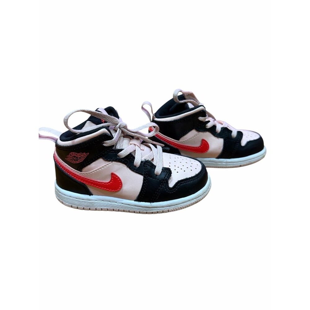 Nike Air Jordan 1 mid atmosphere unisex retro high top 8C pink black crimson